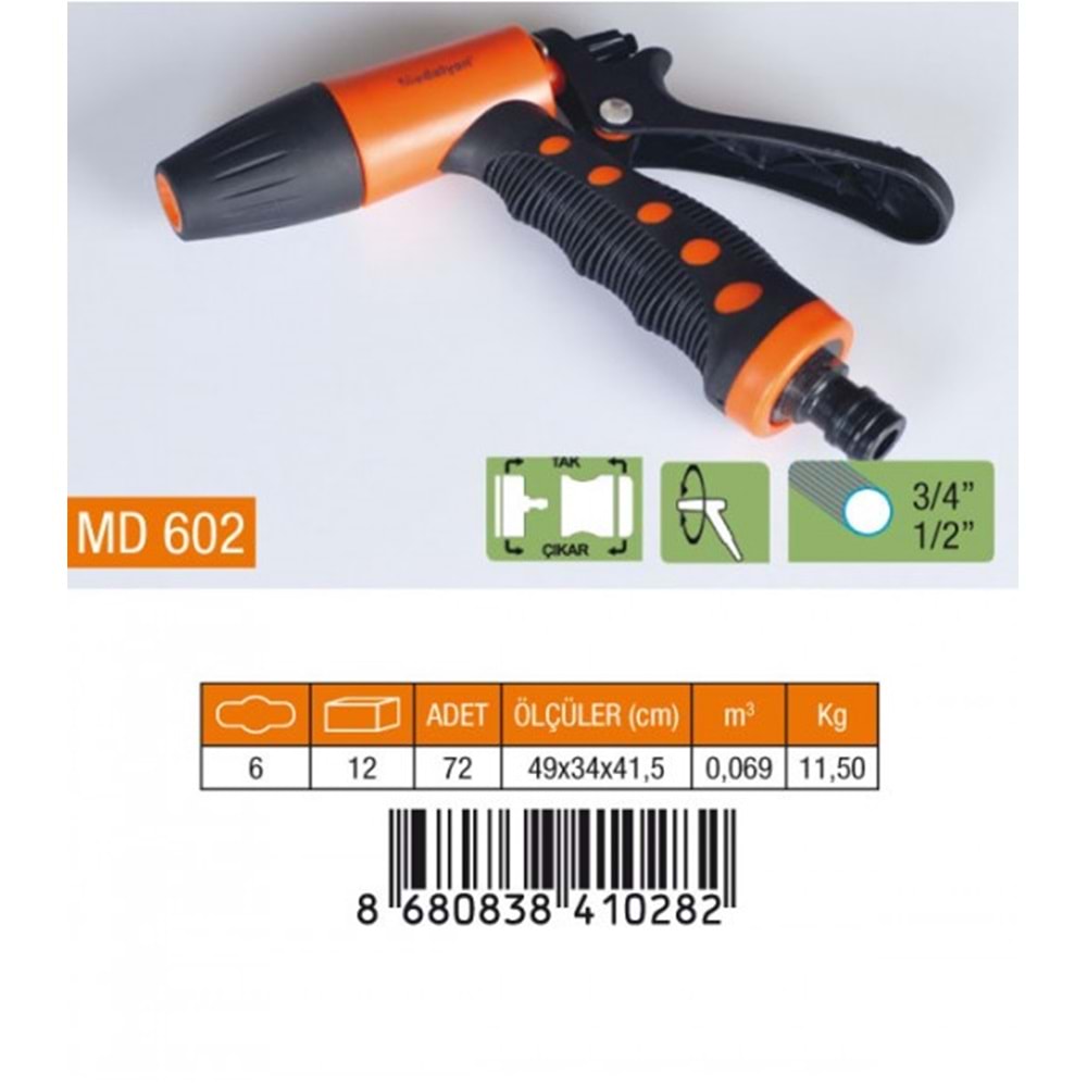 Medalyan Otomatik Hortum Tabanca MD602