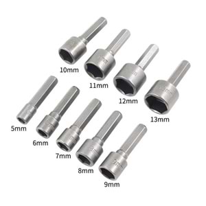 Manyetik Lokma Somun Tutucu Çatı Vida Adaptör Seti Pipo 9 Parça