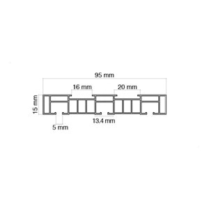 Perde Rayı (Üçlü) Korniş Kornej 3 mt