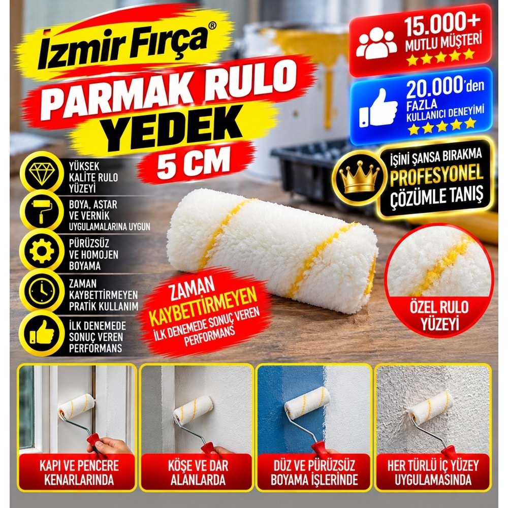 Parmak Rulo Yedek 5cm