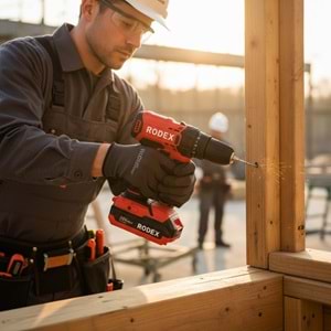 Rodex RDX3375 Akülü Şarjlı Vidalama Matkap 20V 2.0Ah Çantalı