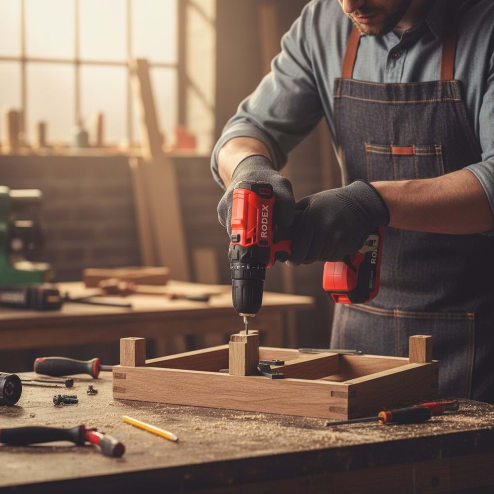 Rodex RDX3375 Akülü Şarjlı Vidalama Matkap 20V 2.0Ah Çantalı