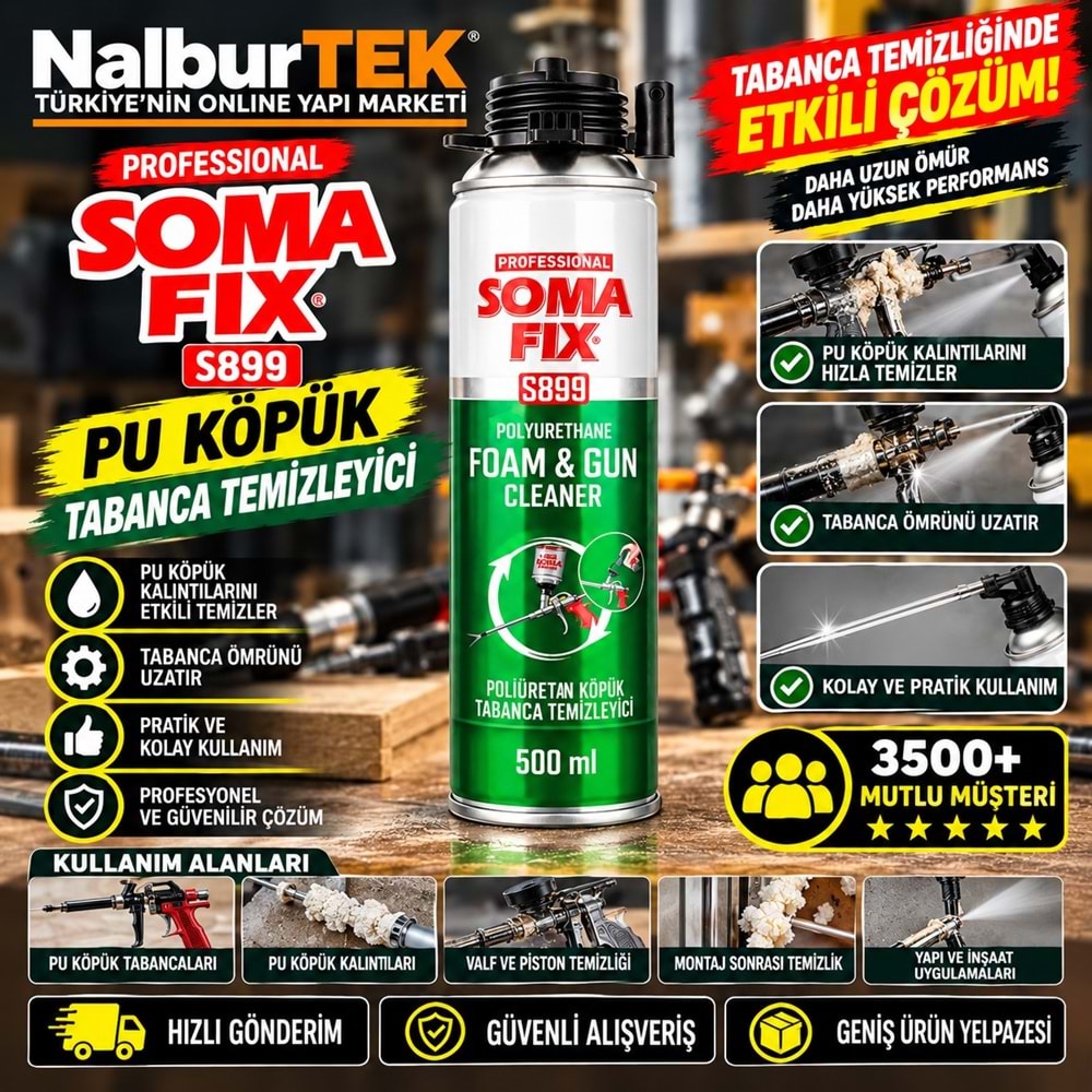 Somafix Pu Köpük Tabanca Temizleyici 500ml