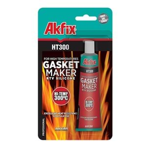 Akfix Rtv Tüp Yüksek Isı Silikonu 300 Derece Kırmızı 50ml