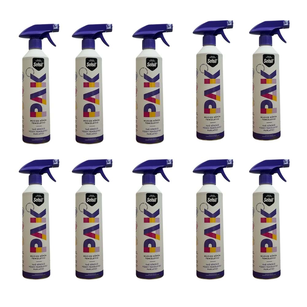 Selsil Pak Köpük Mucize Temizleyici Sprey 500ml (12AD)