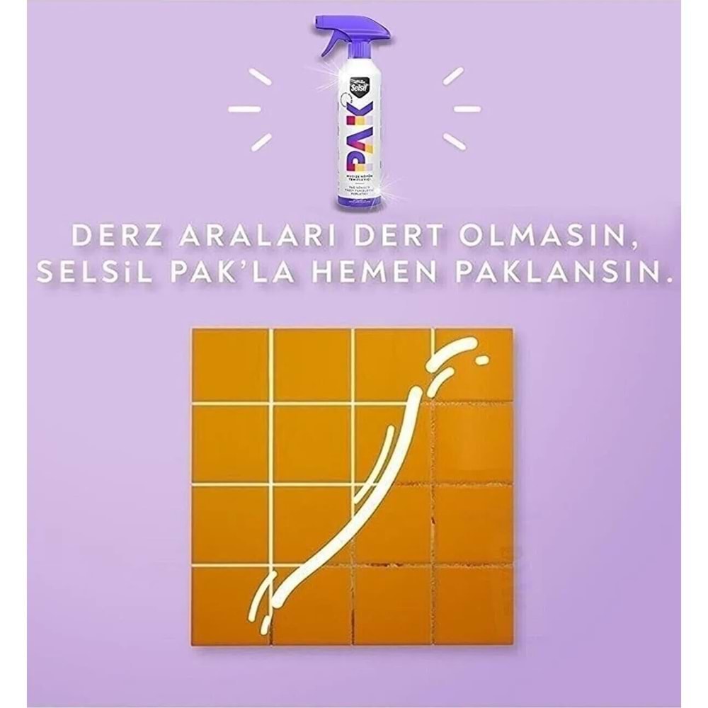 Selsil Pak Köpük Mucize Temizleyici Sprey 500ml (12AD)