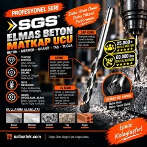 SGS Elmas Beton Matkap Ucu 7mm
