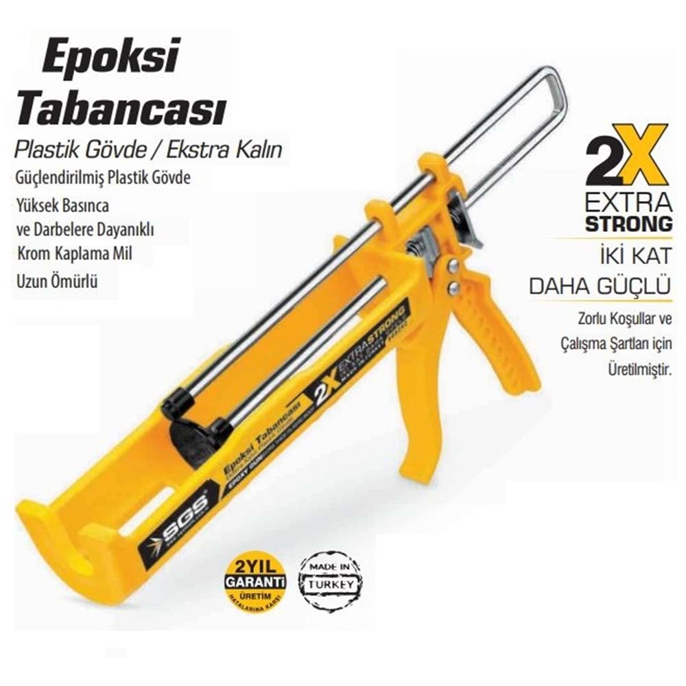 SGS Kimyasal Dübel Tabancası Epoksi Tabanca Kalın Pvc 345ml