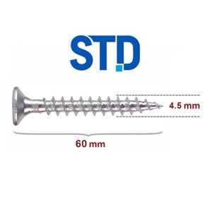 STD Sunta Vidası 4.5x60 (200 Adet)