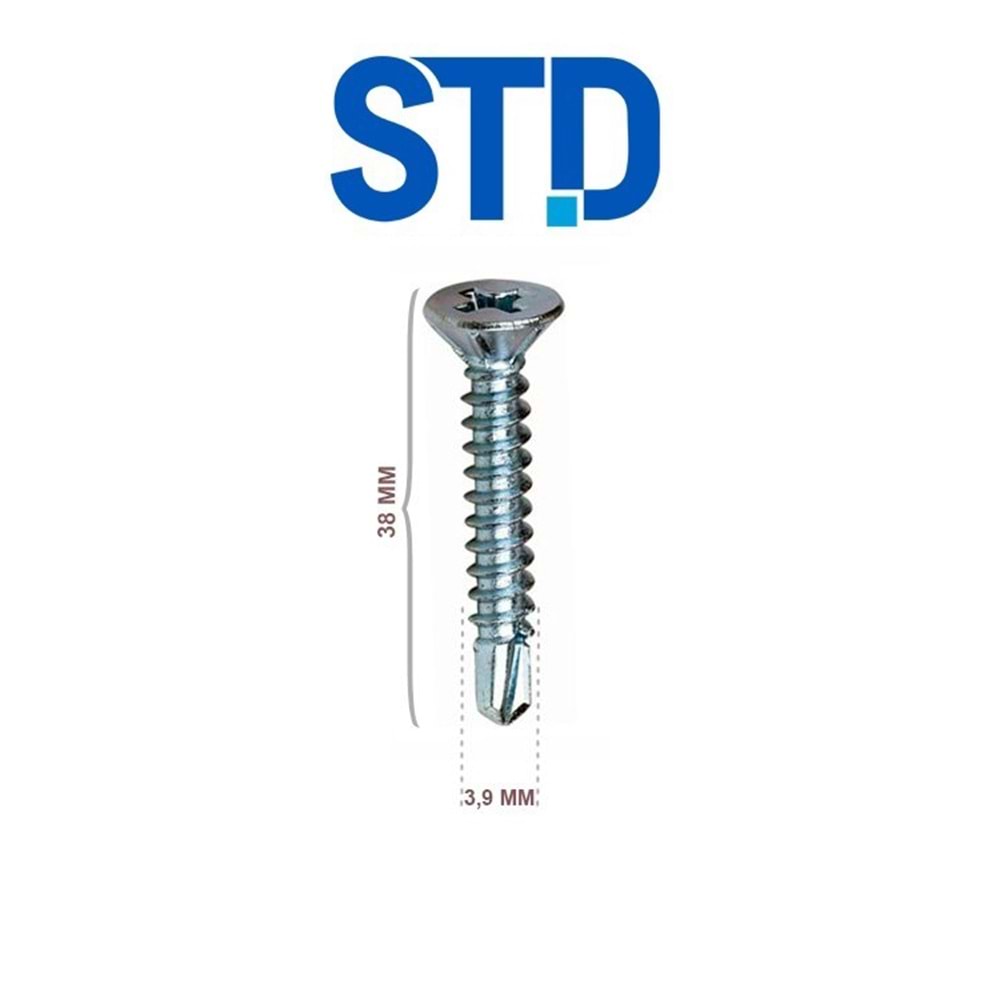 Std Yhb Matkap Uçlu Vida 3.9x38 (750 Ad)