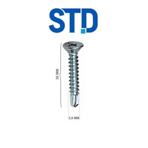 Std Yhb Matkap Uçlu Vida 3.9x38 (750 Ad)