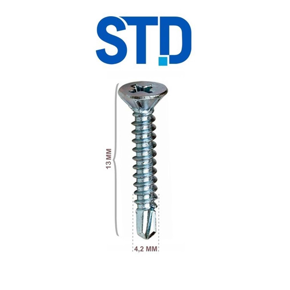 Std Yhb Matkap Uçlu Vida 4.2x13 (4000 Ad)