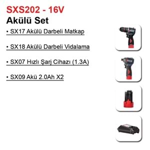 Stechend Akülü Set SXS202-16V