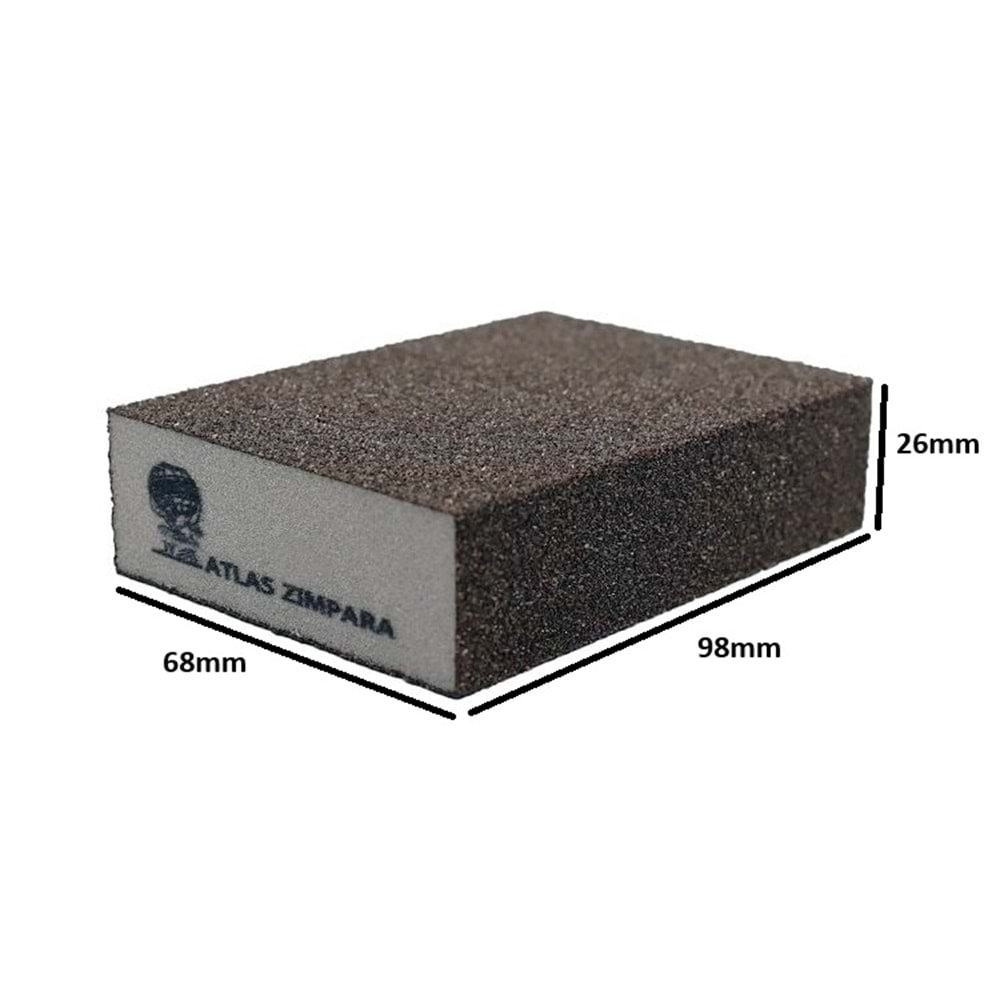 Atlas Takoz Kübik Sünger Zımpara 120 Kum