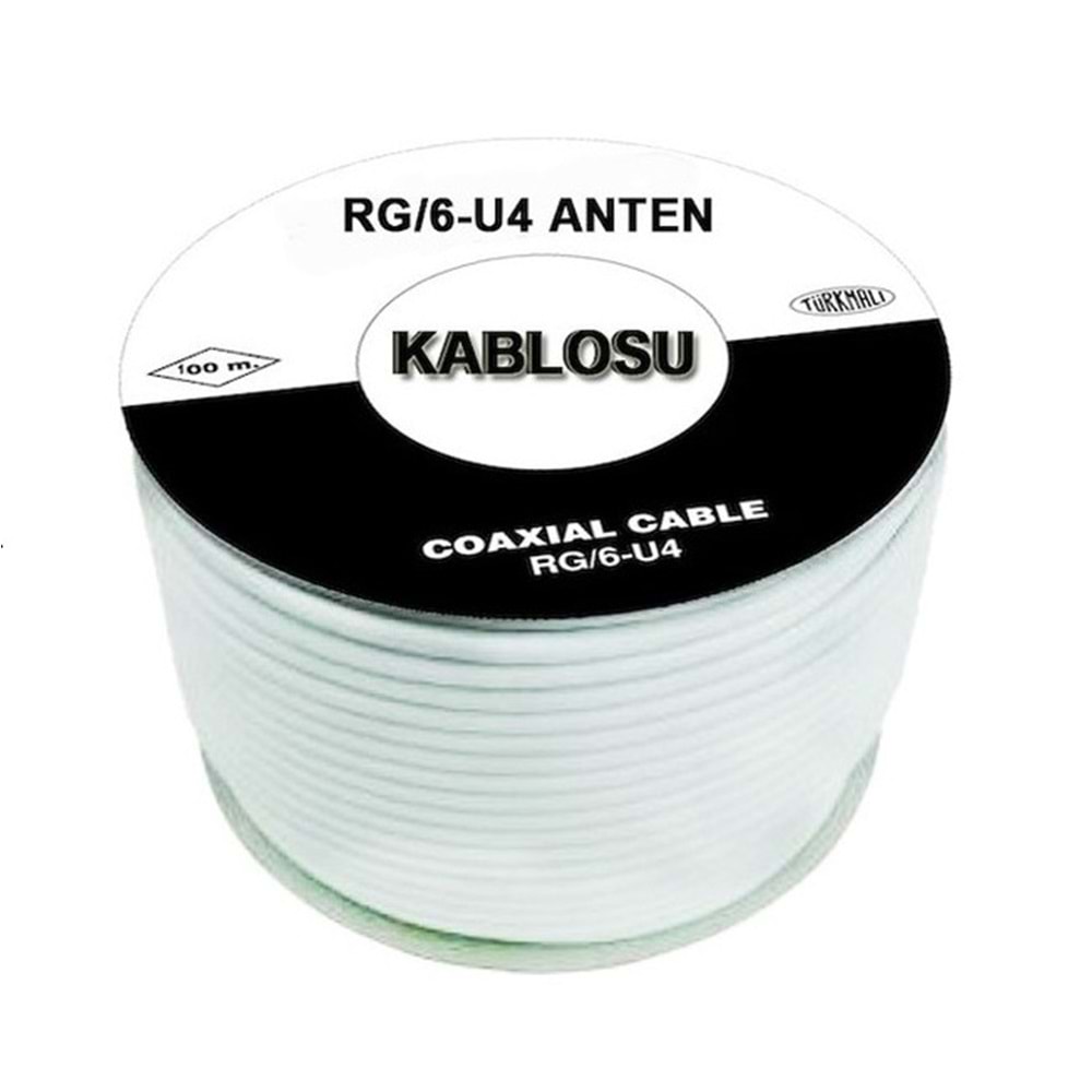 Uydu Anten Kablosu RG6-U6 100 mt