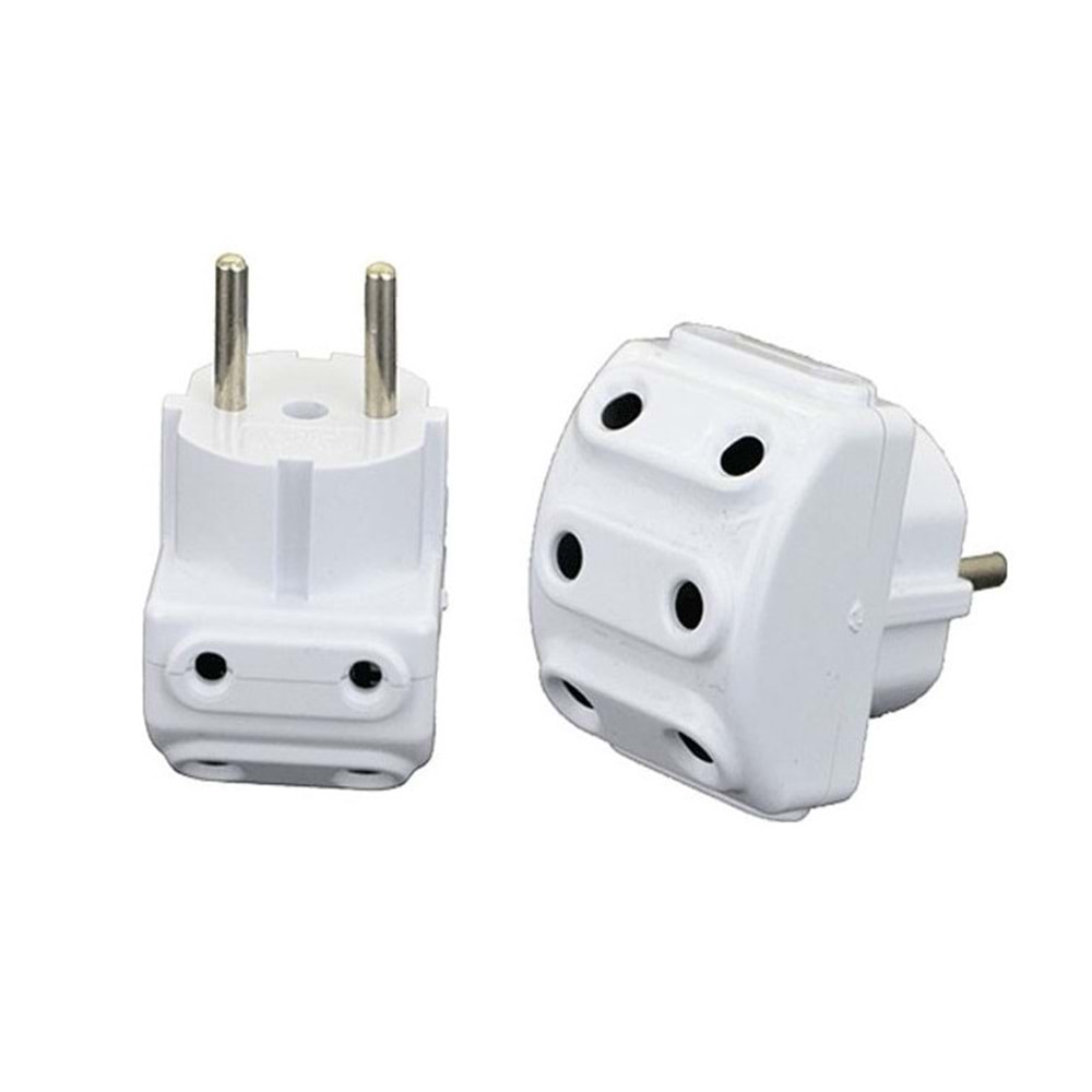 Topraklı Erkek Fiş 5li T Tipi Çoklu Grup Priz