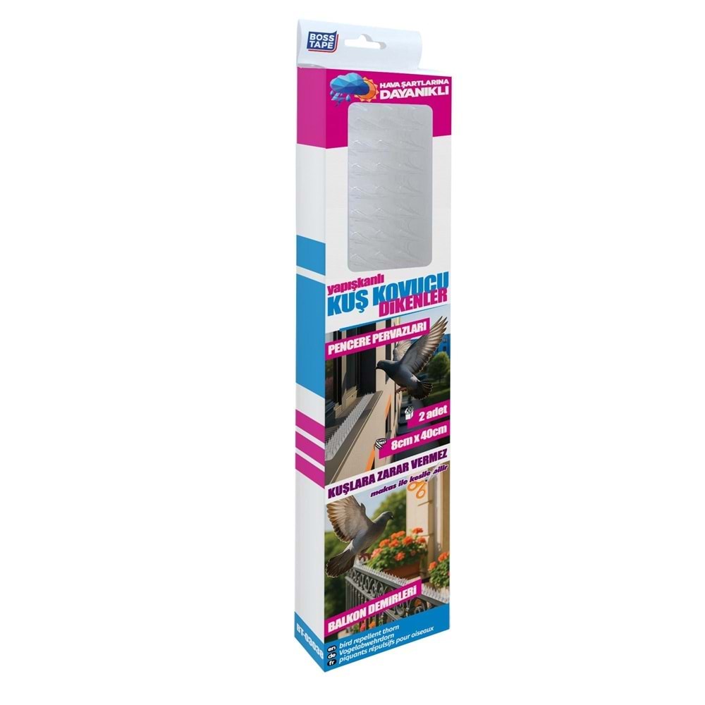 Yapışkanlı Kuş Kovucu Konmaz Dikenler 8cm x 40cm 2Adet